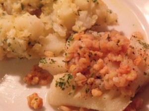cod with shrimp scampi